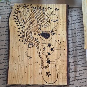Wooden Art Panel with Intricate Design